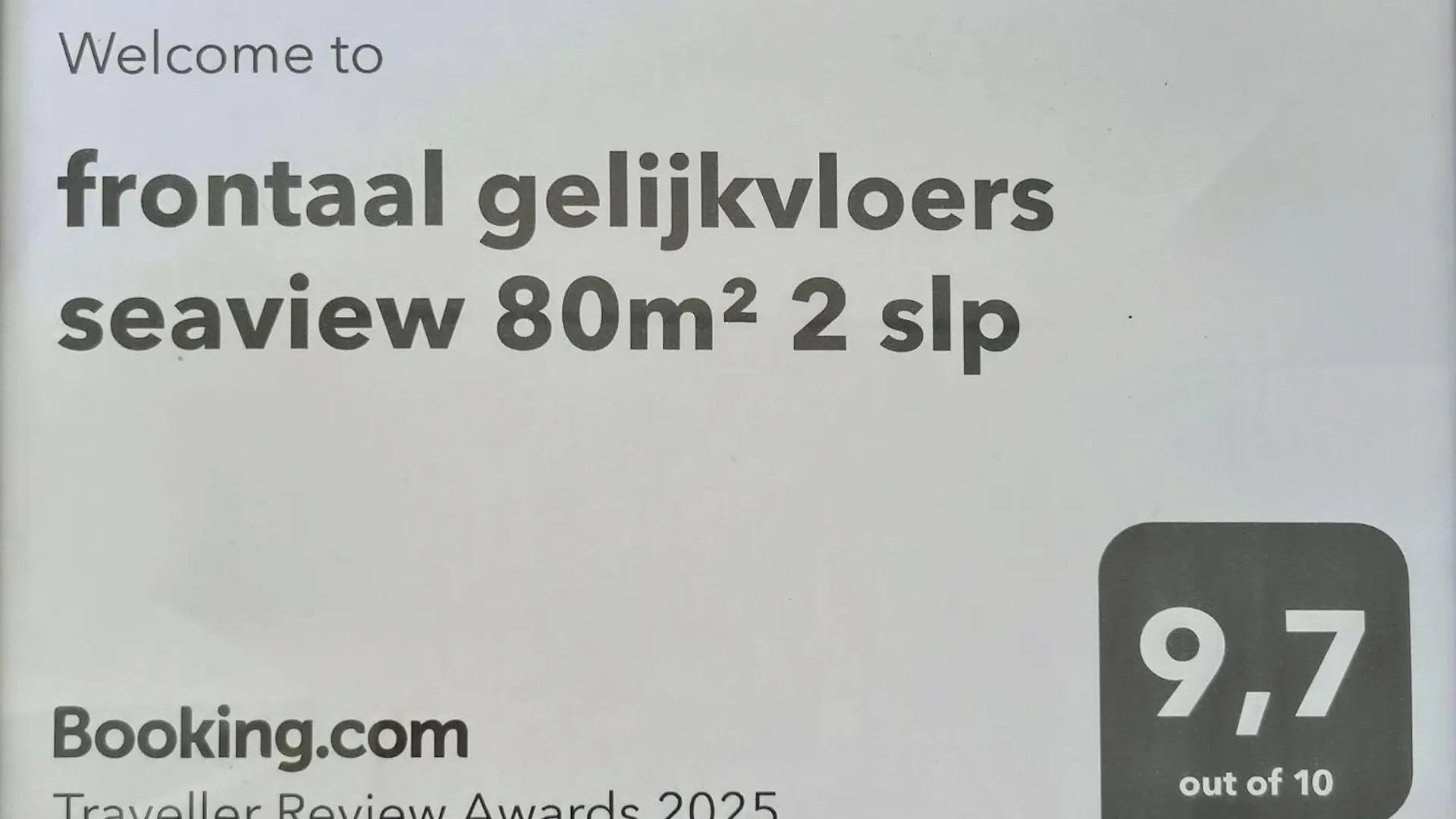 frontaal gelijkvloers seaview 80m² 2 slp Appartement Oostende